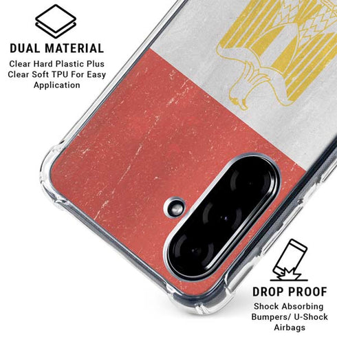 Egyptian Flag Distressed Galaxy A36 5G Clear Case